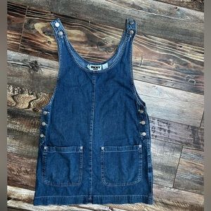 DKNY Jeans Denim Overall Dress Size S